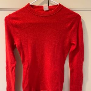 J Crew Woman’s 100% Cashmere Red Sweater. Size X Small. Gently Used.